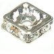 Rondel square preciosa 6x6mm crystal. Bolsa 1 und