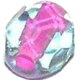 Facetada turquesa fucsia lined 4mm. Bolsa 50 und