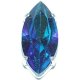 Preciosa 10x5mm navette bermuda blue engaste