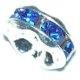 Rondel sapphire 6mm Preciosa. Bolsa 1 und