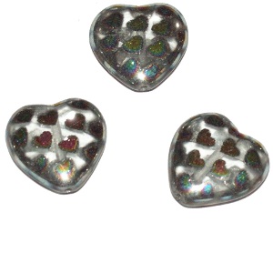 corazón cristal disco 16x15mm. Bolsa 4 und