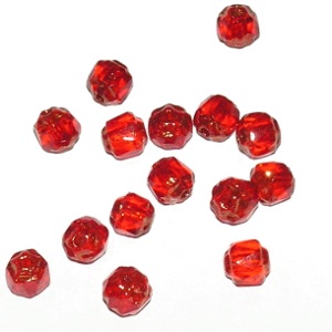 bols bead rubí-dor 4mm. Bolsa 25 und