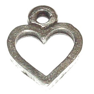 Colgante corazon 15x20mm. Bolsa 1 und