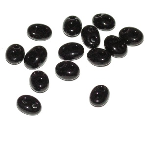 Rocalla twin bead negra. Bolsa 3 gr