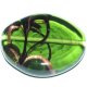 Cristal artesano oval 30x17mm olivina. BOlsa 1 und