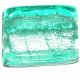 Cuadrado cristal 25x20 mm turquesa verde. Bolsa 2