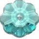 Flor preciosa 8mm aqua bohemica. Bolsa 3 und