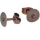 Gancho con chapa 8mm bronce antiguo. Bolsa 4 und