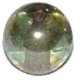 Cristal checo 4mm Bolas pasadas verde irisado